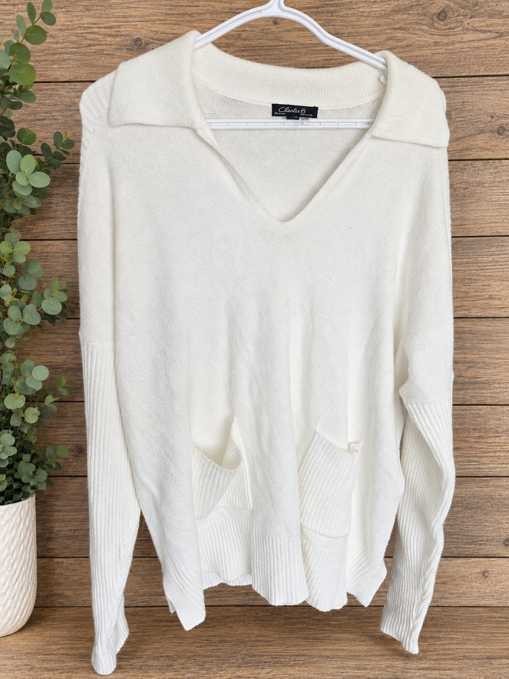 White Ribbed Women’s Sweater - Classic Cozy Style